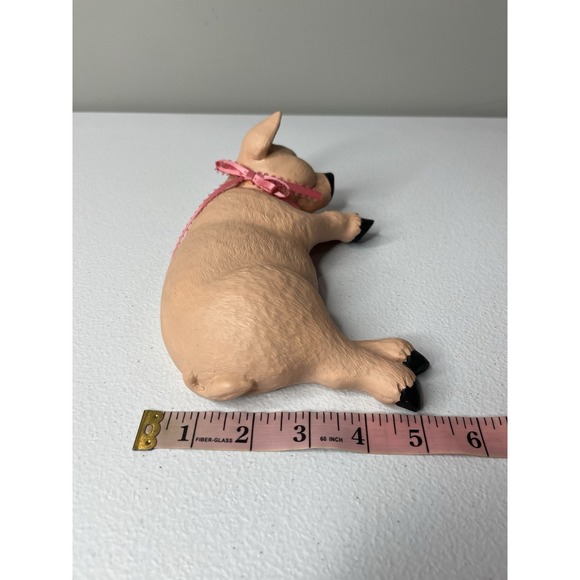 Vtg Ceramic Pig Pink With A Bow Kitchen House Decor Wall Hanging - Picture 10 of 10